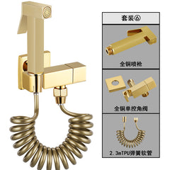 "High-Pressure Copper Toilet Bidet Sprayer Set"
