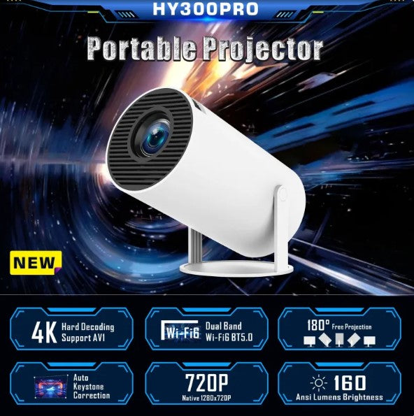 Portable Projector – Vision Pro HY300 4K Ultra HD